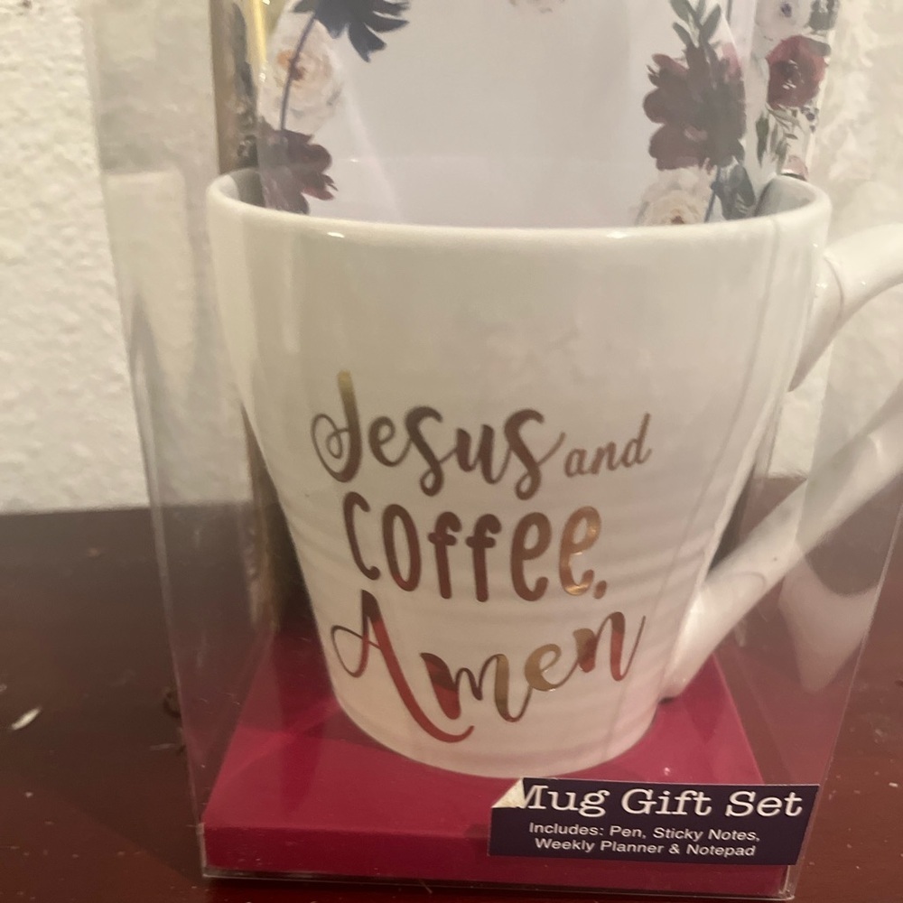 Faith Coffee Mug Gift Set . Mug + Pen + Notes . New in Box